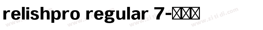 relishpro regular 7字体转换